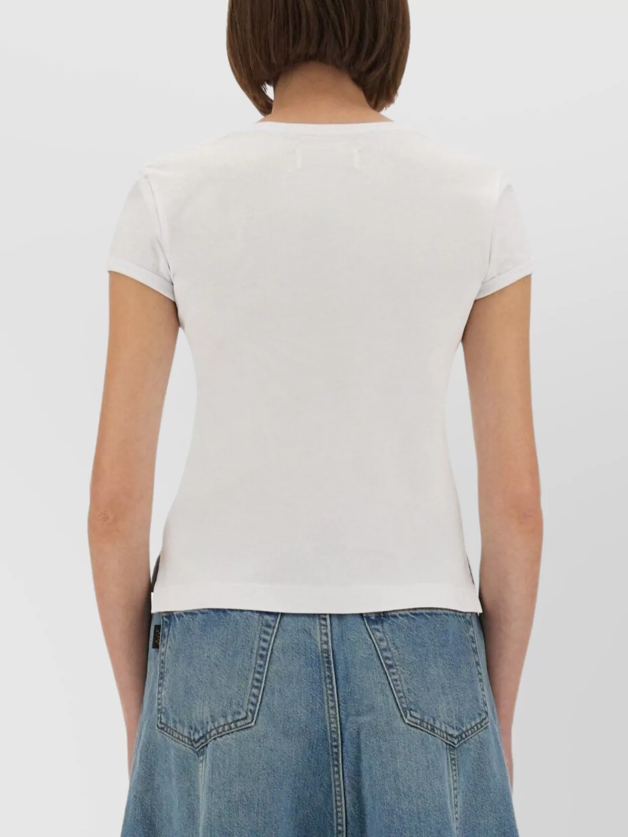 Vivienne Westwood Cropped Fitted Scoop Neck Short Sleeve Top