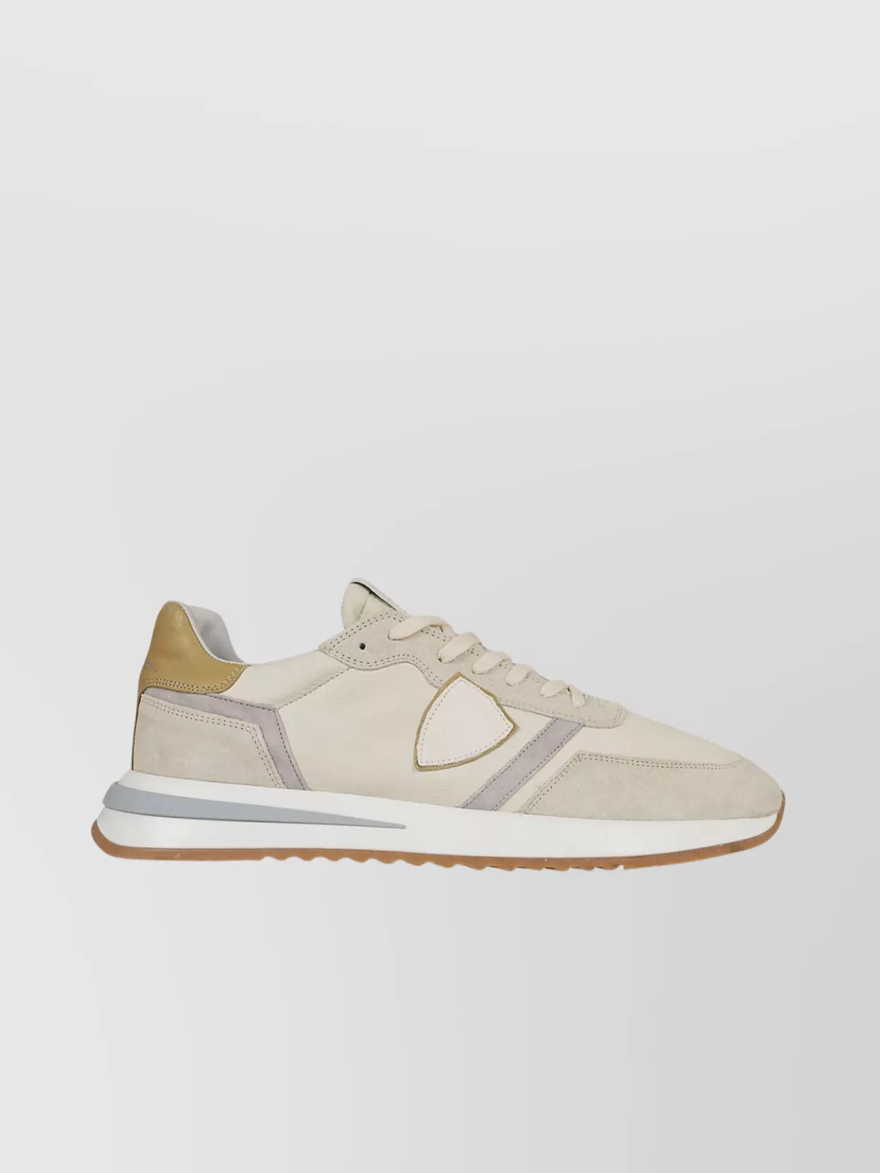 Shop Philippe Model Low Top Leather Sneakers With Suede Detailing