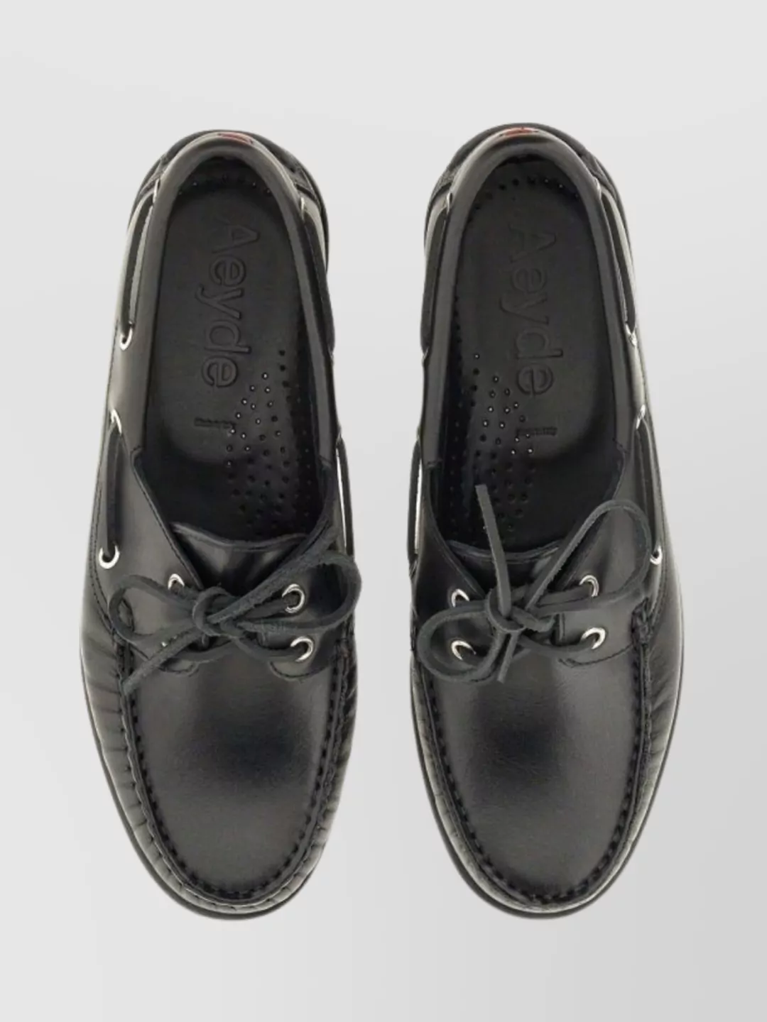 Aeyde "harris" Moc Toe Loafers With Eyelet Detailing
