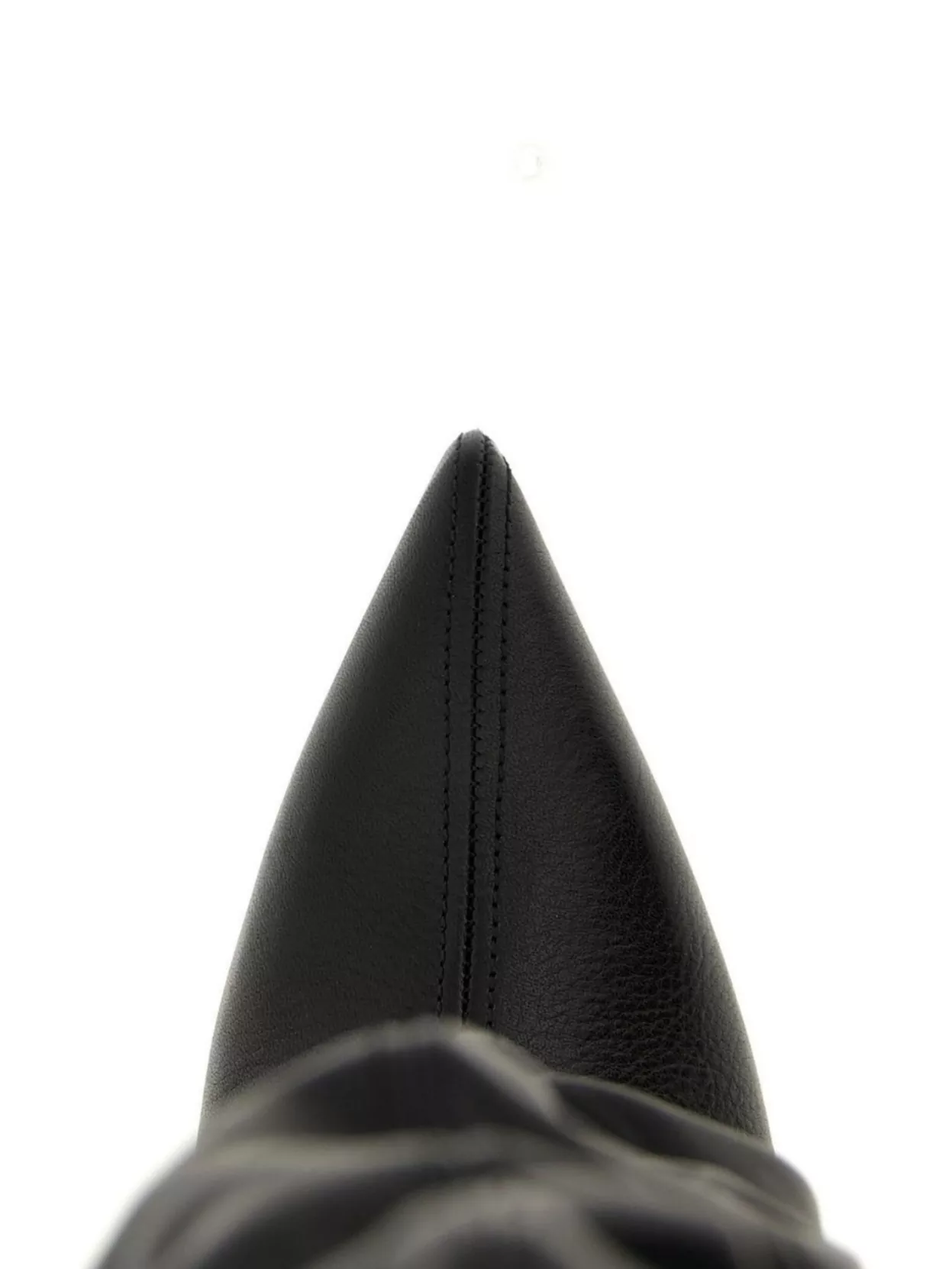 Balmain Knee-high Leather Wedge Boots In Black