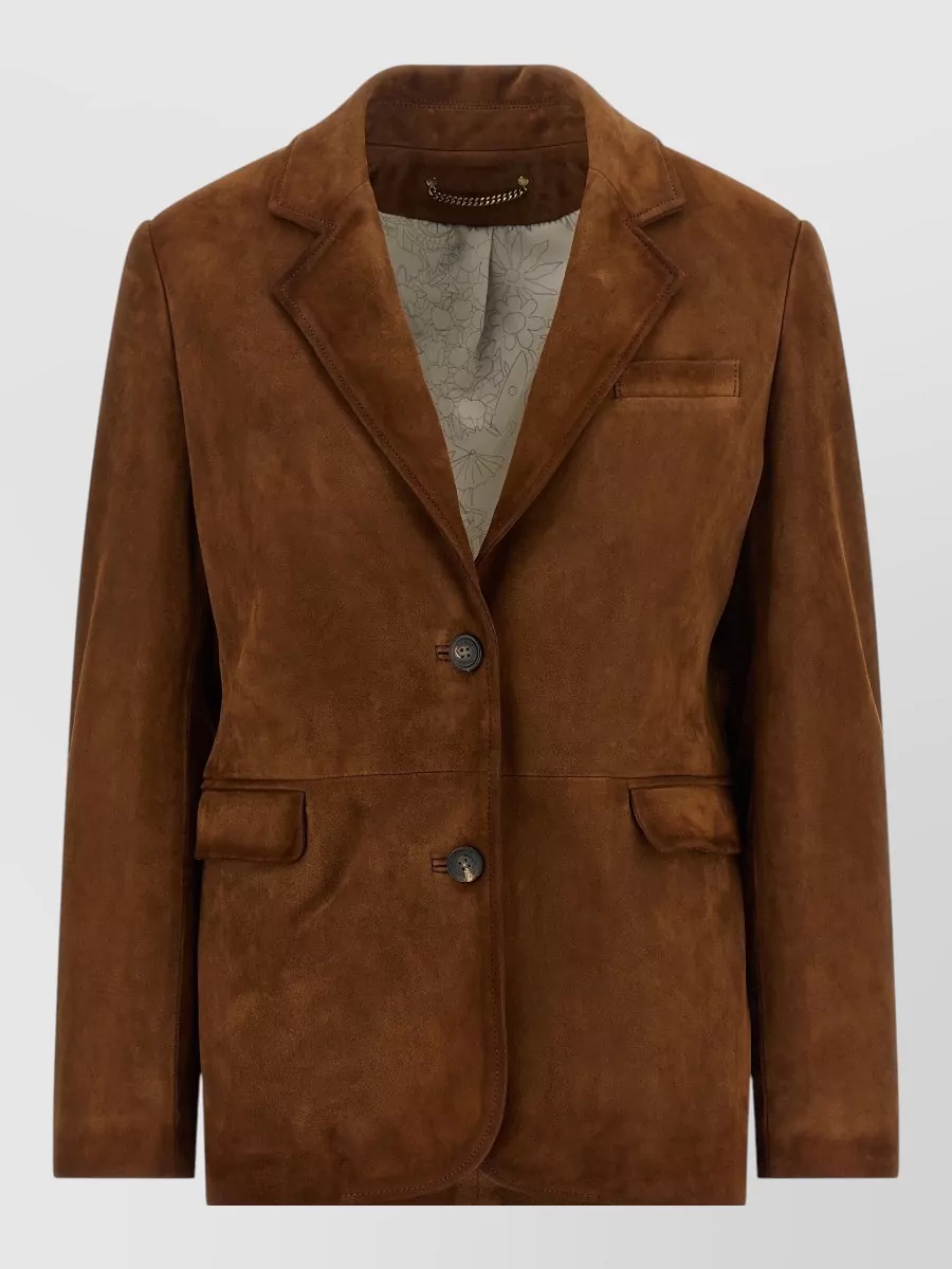 Golden Goose leather single-breasted suit jacket