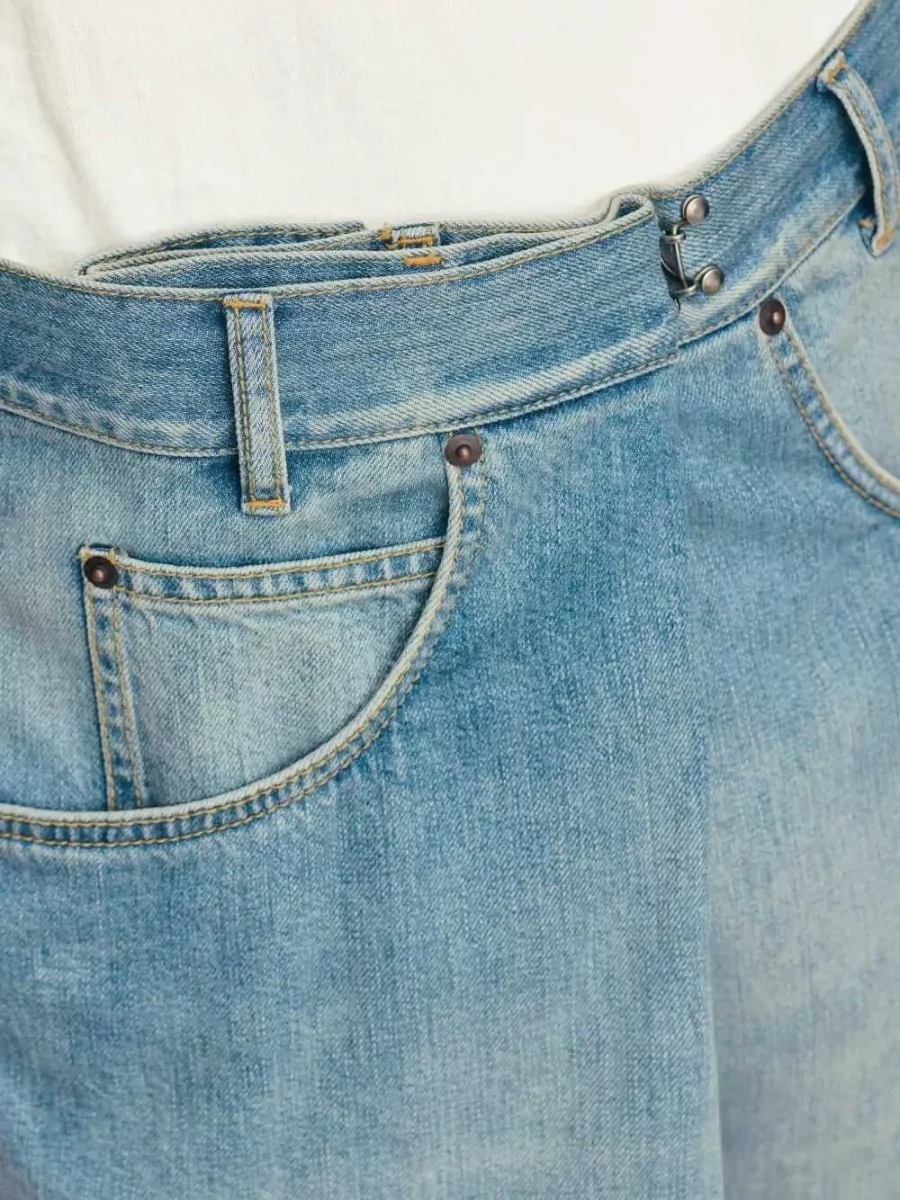 Maison Margiela Denim Wrap Wide-Leg Jeans
