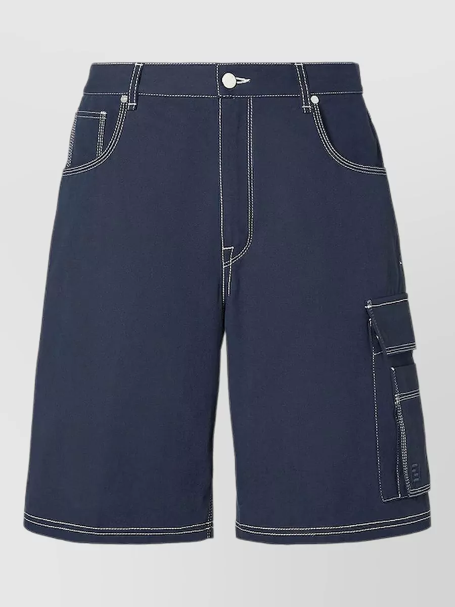 Fendi cotton canvas relaxed-fit cargo bermuda shorts