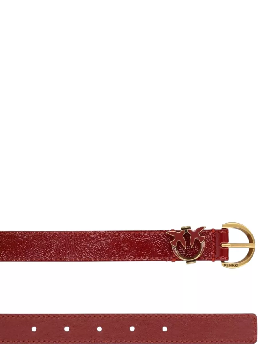 Pinko Leather Logo Belt