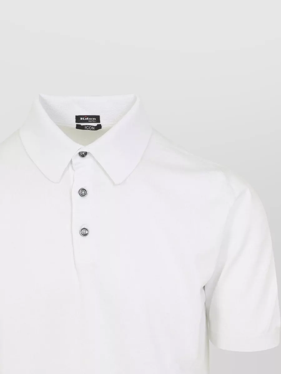 Kiton Polo Shirt Short Sleeves Ribbed Collar