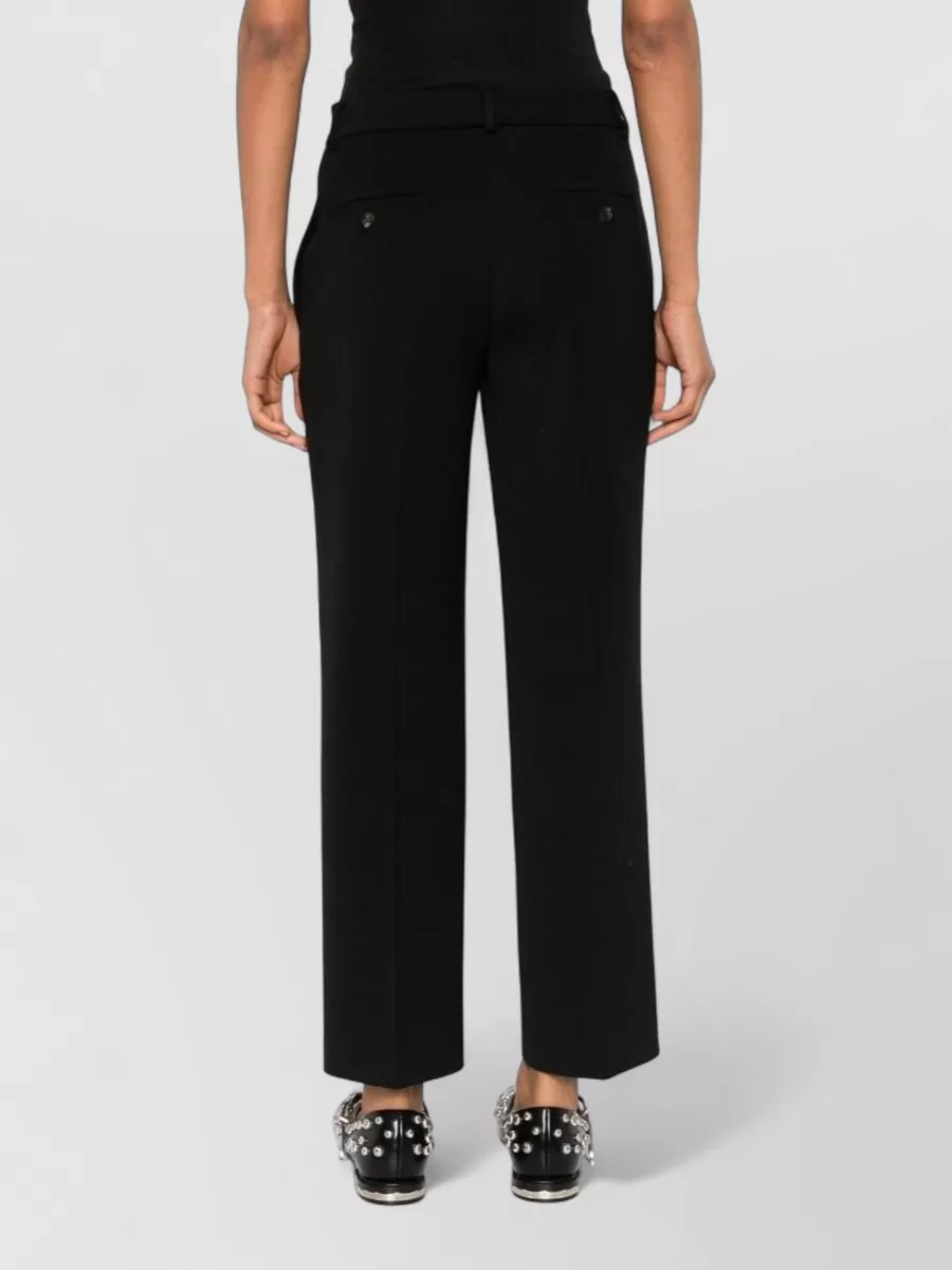 Via Masini 80 Virgin Wool Blend Straight-Leg Trousers