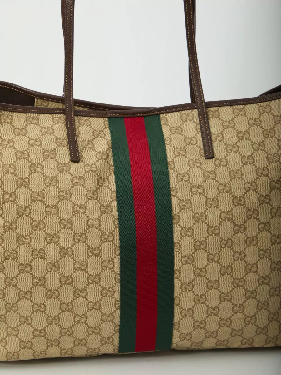 Gucci Large Gg Fabric Tote Bag