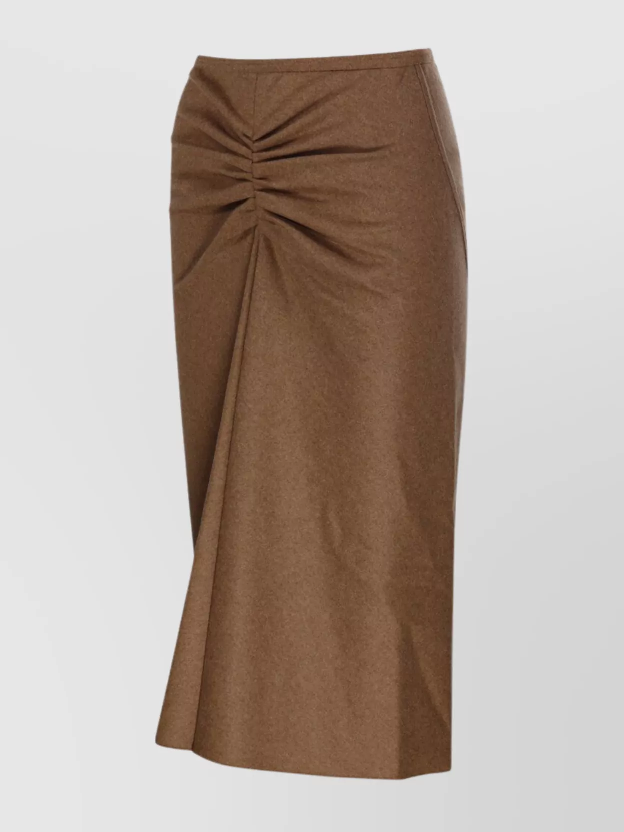 Victoria Beckham Asymmetric Hem Ruched Detail Skirt