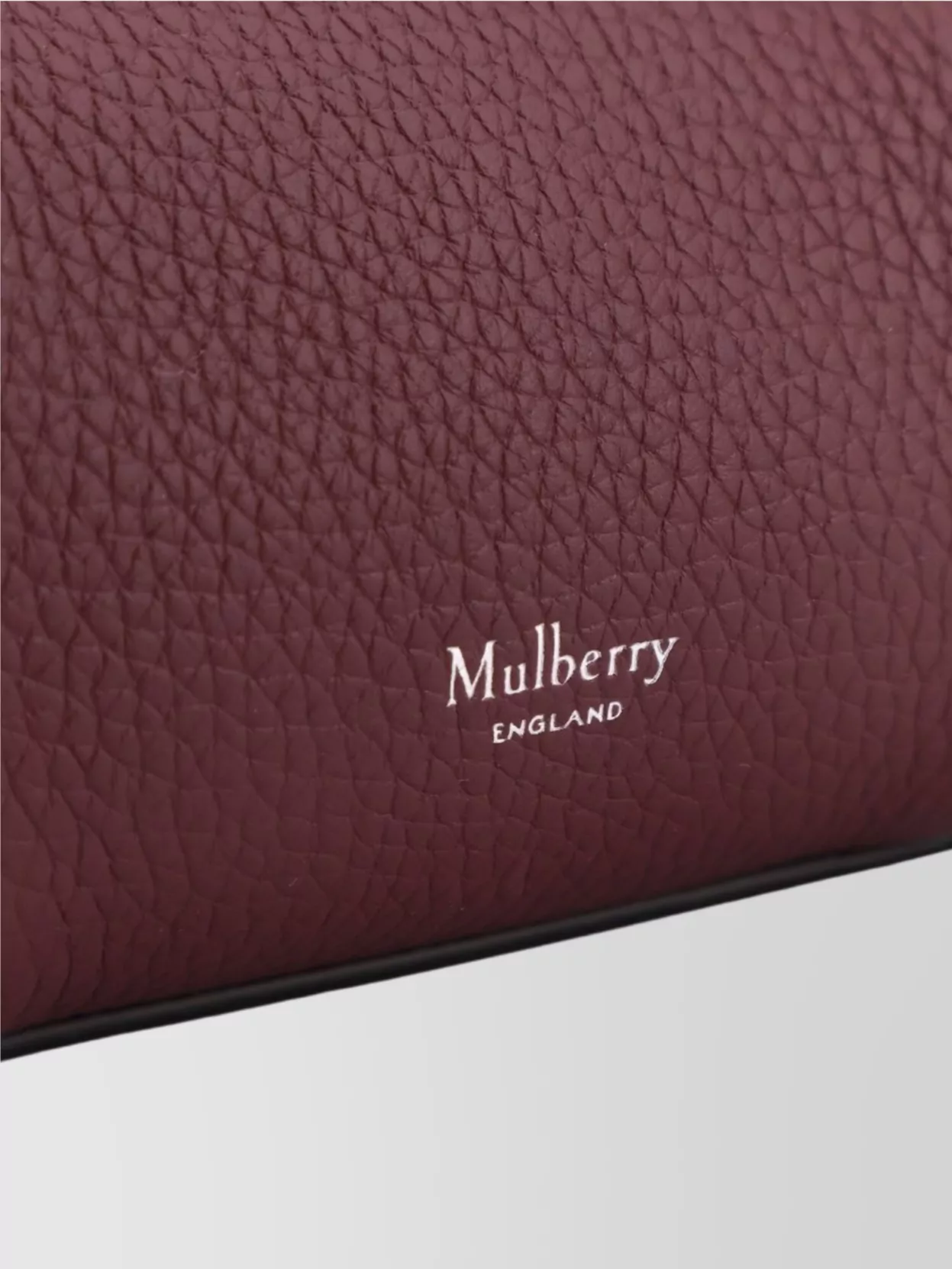 Mulberry Logo Embossed Leather Shoulder Bag