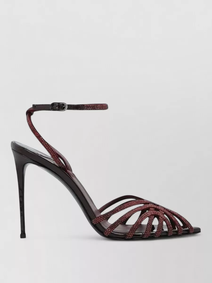 Le Silla Leather Crystal-Embellished Sandals
