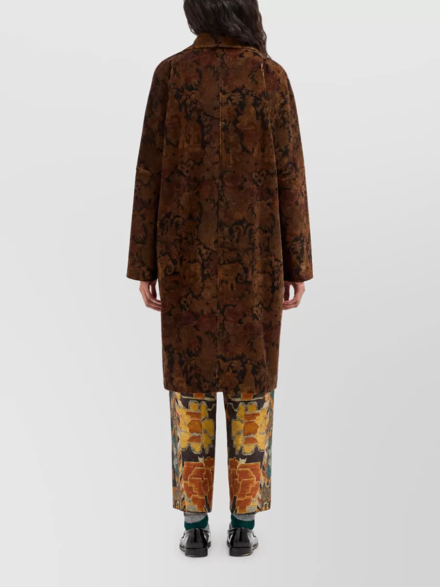 Pierre Louise Mascia Printed Double-Breasted Coat