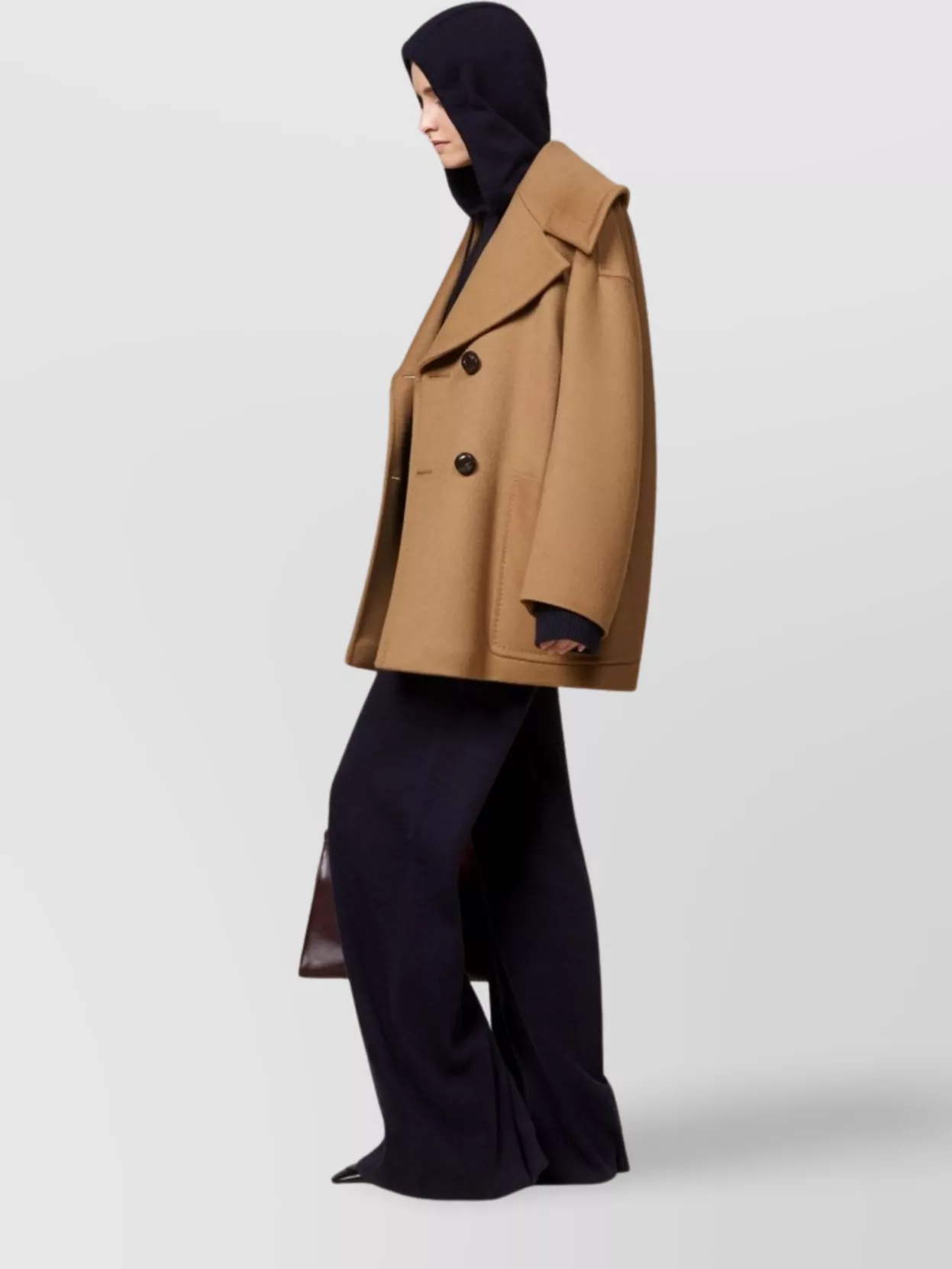 Max Mara Oversized Double-Breasted Pea Coat