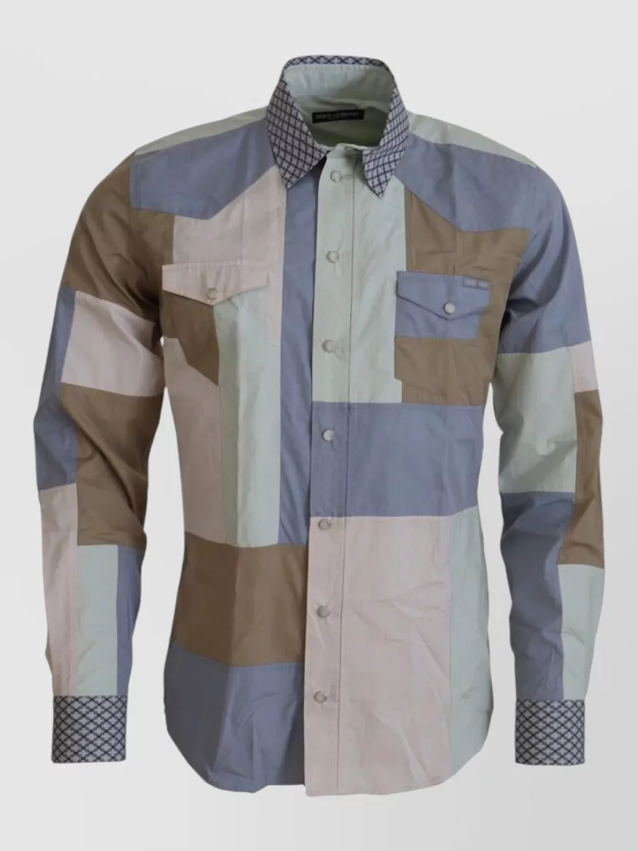 Dolce&Gabbana Patchwork slim-fit shirt