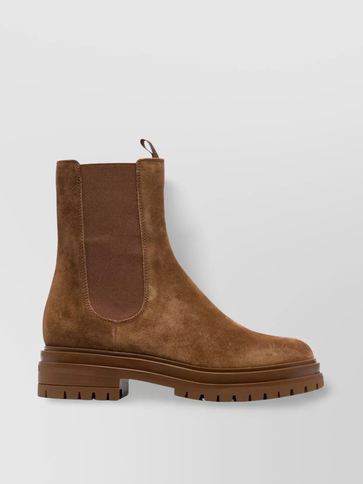 Gianvito Rossi Chelsea Suede Boots Chunky Sole