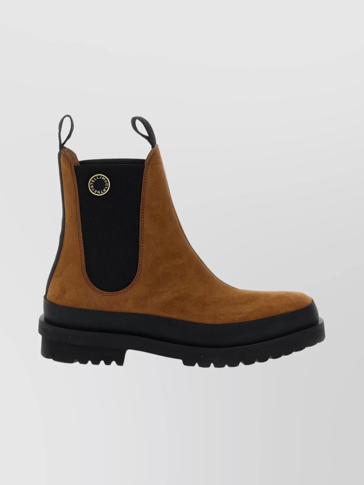 Stella Mccartney Ankle Boots With Elastic Side Panels In Brown