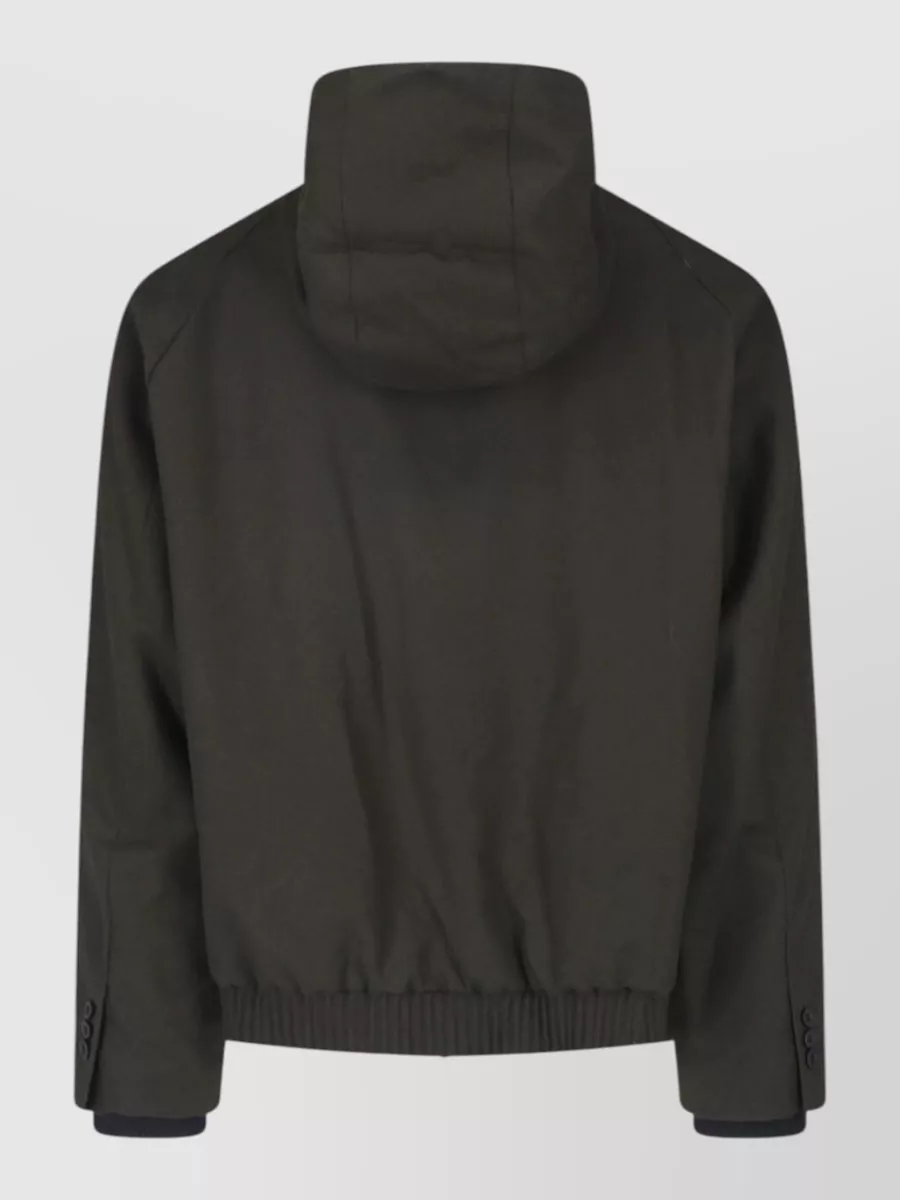 Sacai wool hooded jacket