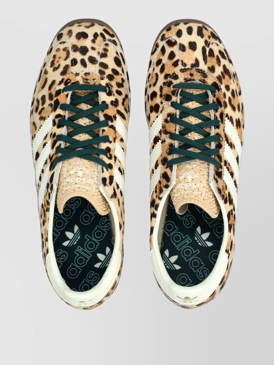 Adidas Originals Leather Leopard-Print Low-Top Sneakers