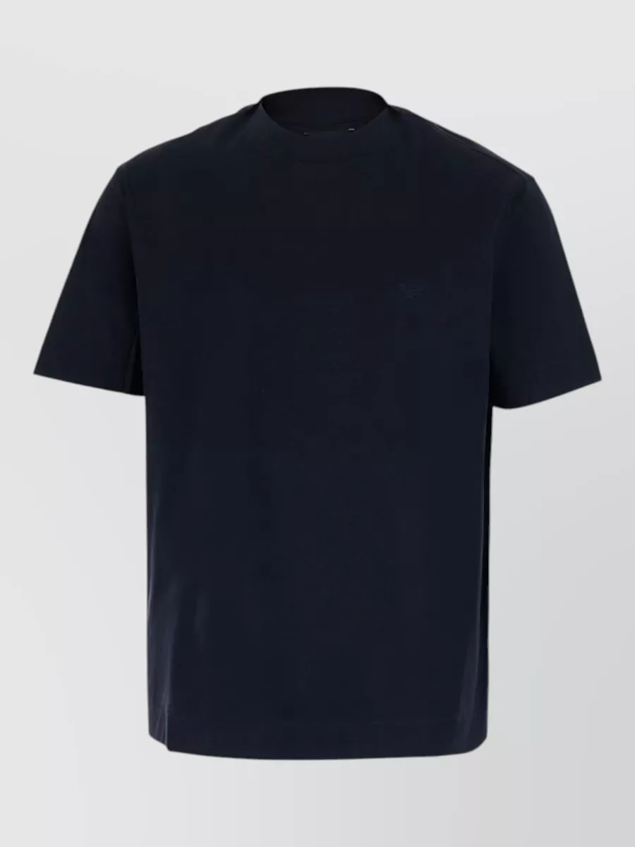Emporio Armani Cotton Logo-Embroidered Crew-Neck T-Shirt