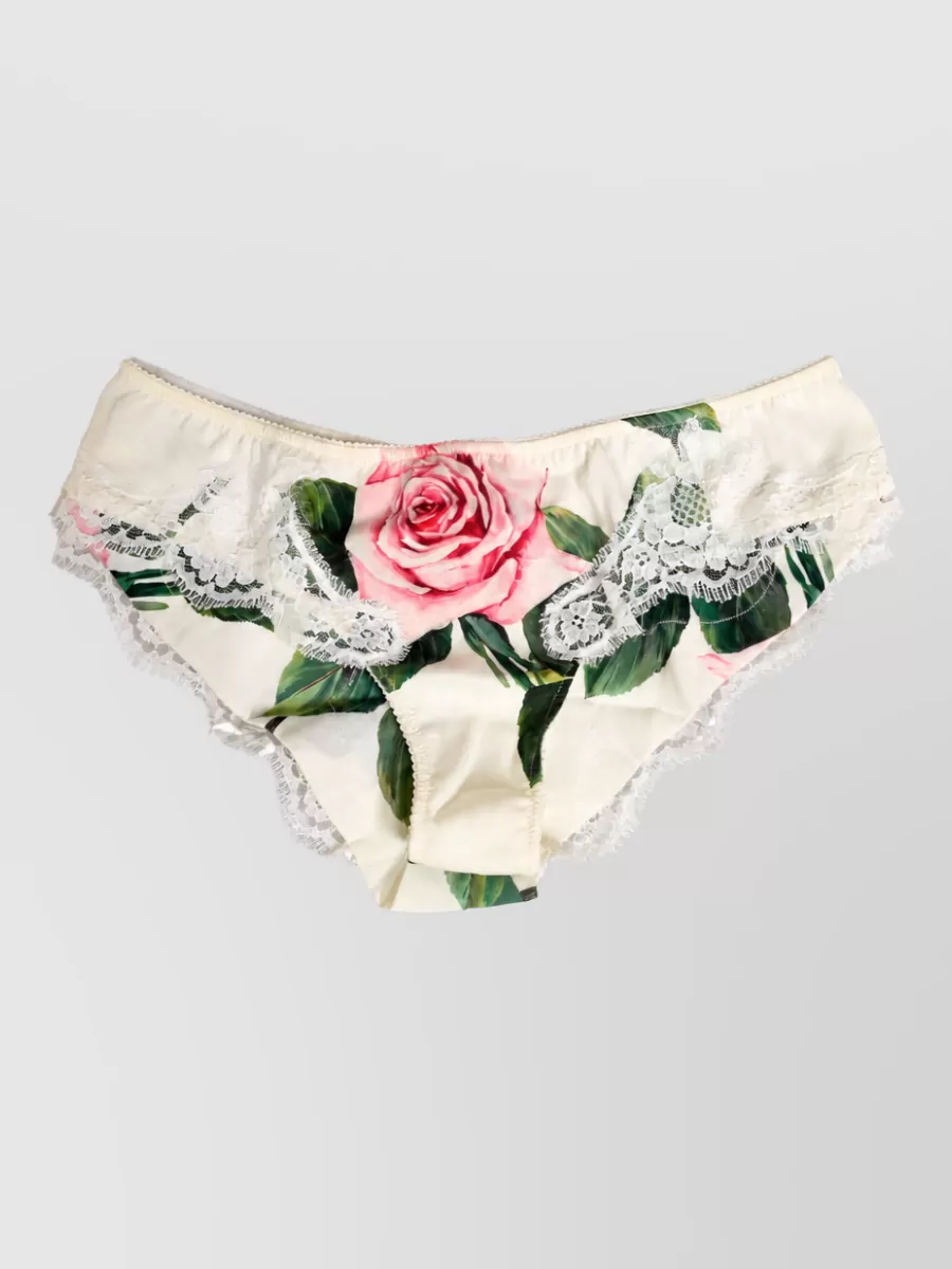Dolce&Gabbana silk floral lace briefs