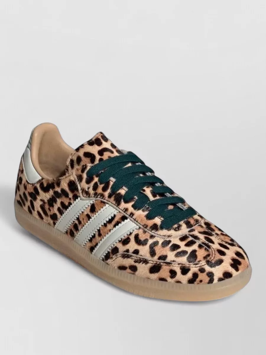 Adidas Leopard-Print Leather Low-Top Sneakers