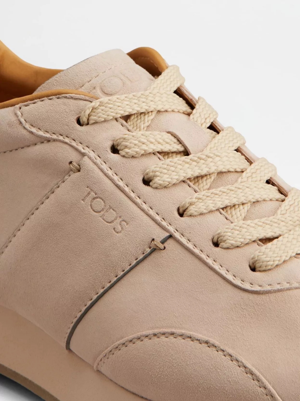 Tod's Round Toe Suede Sneakers T