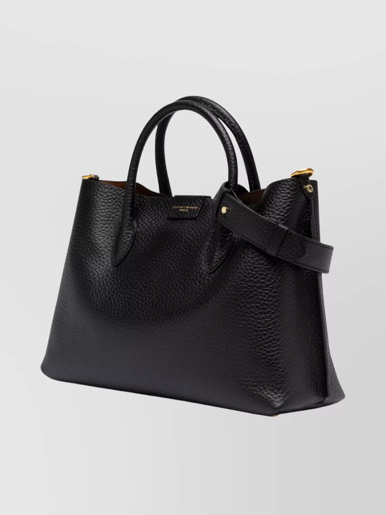 Gianni Chiarini Aretha Textured Leather Clutch Detachable Strap In Black