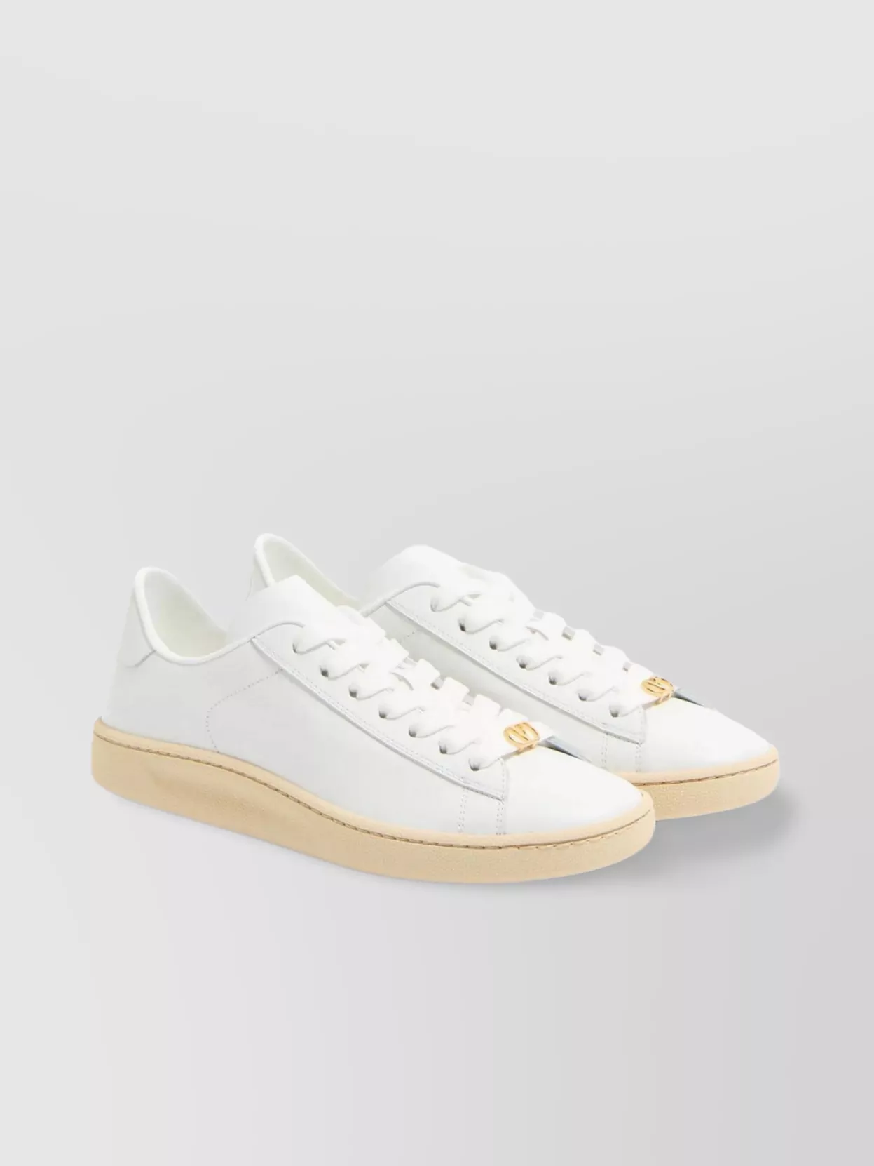 Valentino Garavani Brass Finish Low-Top Sneakers
