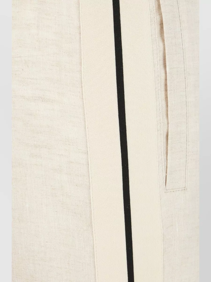 Palm Angels Linen Wide-Leg Trousers