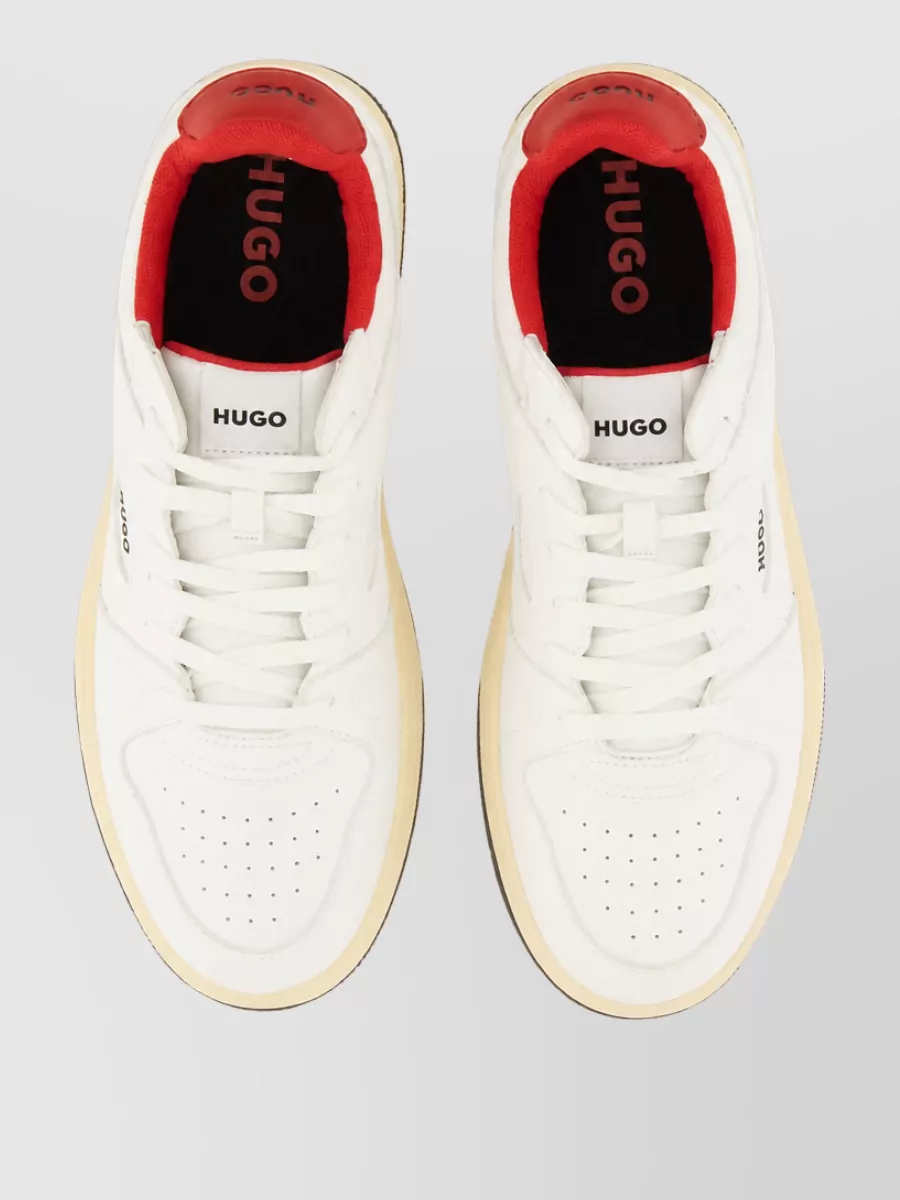 Hugo Leather Lace-Up Sneakers