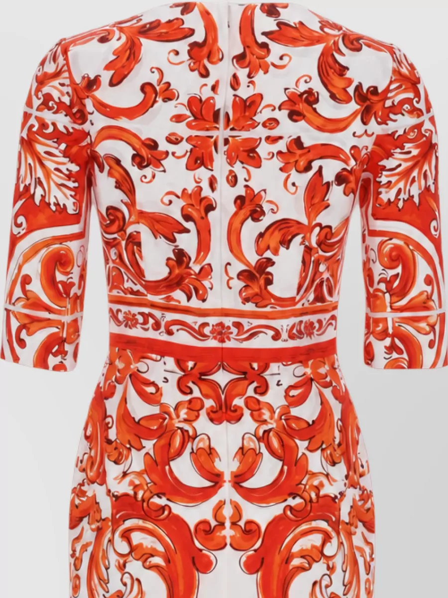 Dolce&Gabbana Silk Printed Midi Dress