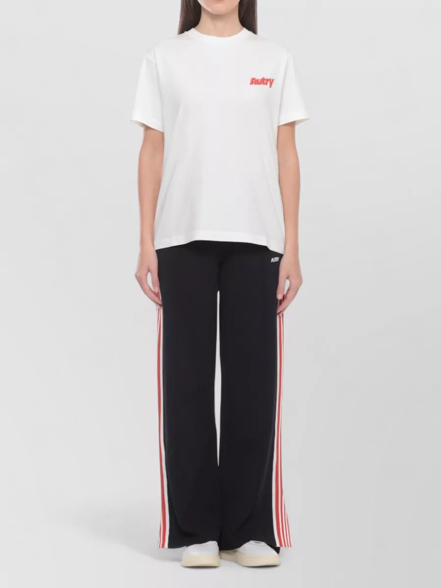 Autry Ribbed Round-Neck Short-Sleeve T-Shirt