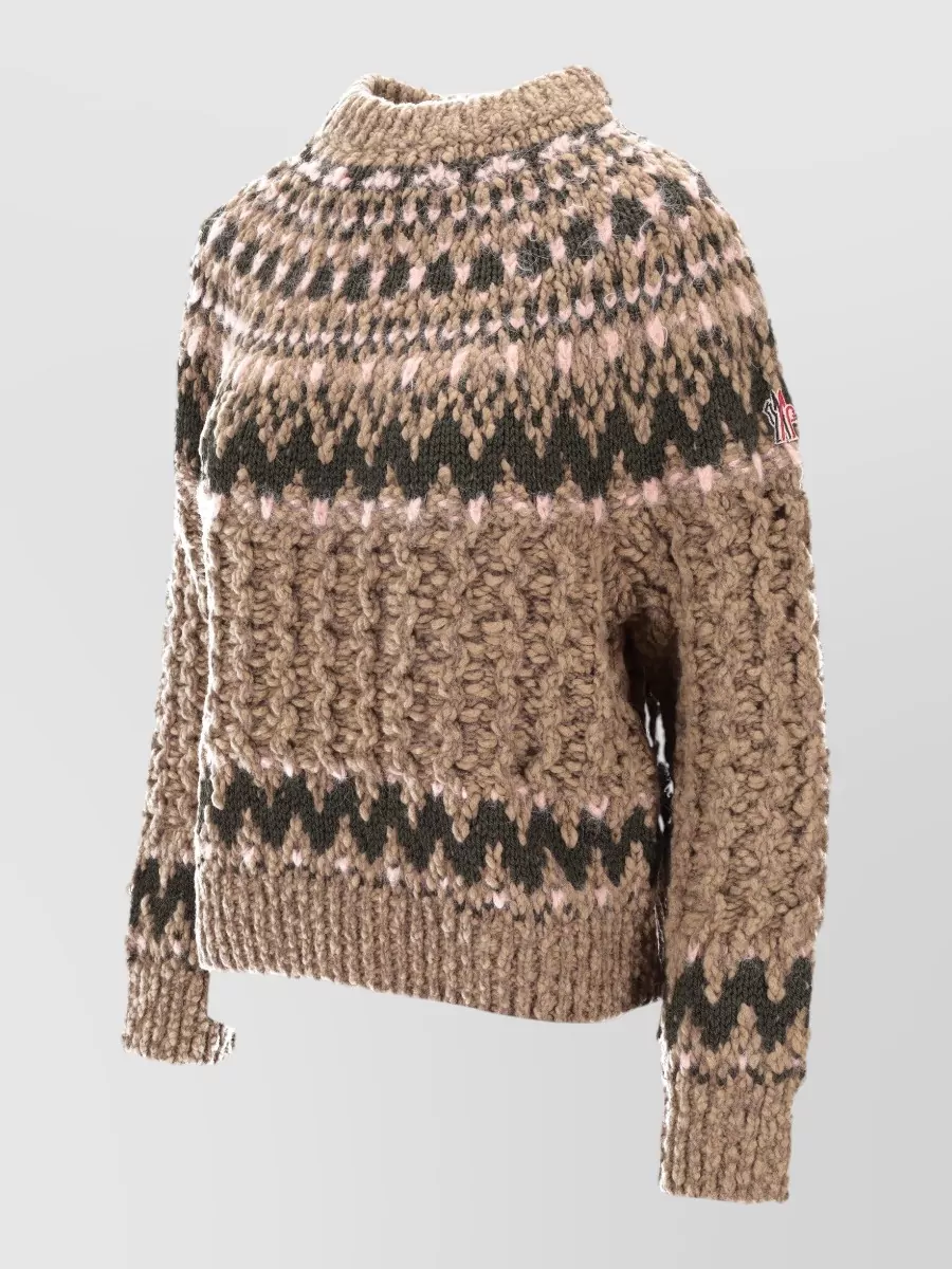 Moncler High Neck Chunky Knit Grenoble Jumper