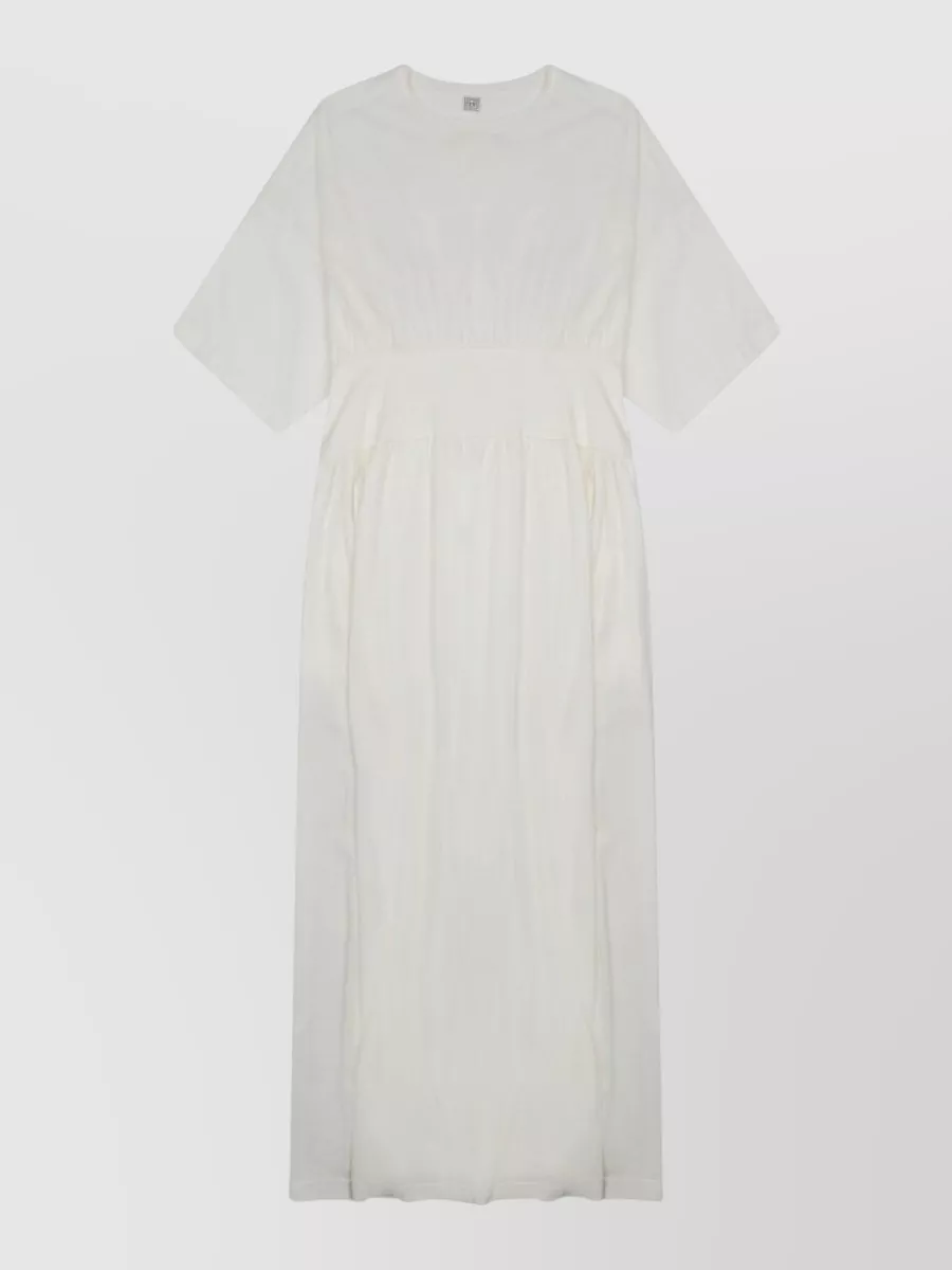 Totême Silk relaxed-fit short-sleeve midi nightdress