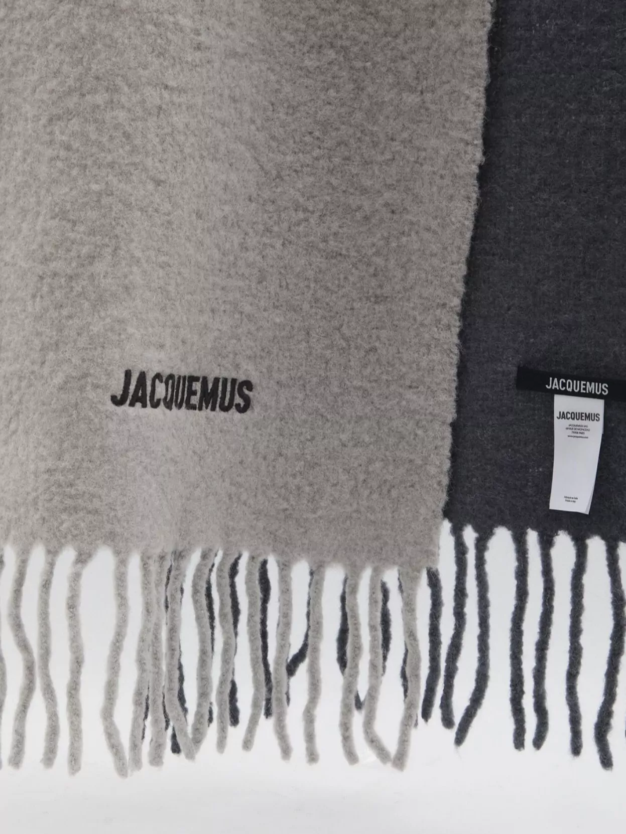 Jacquemus Alpaca Fringed Gradient Scarf