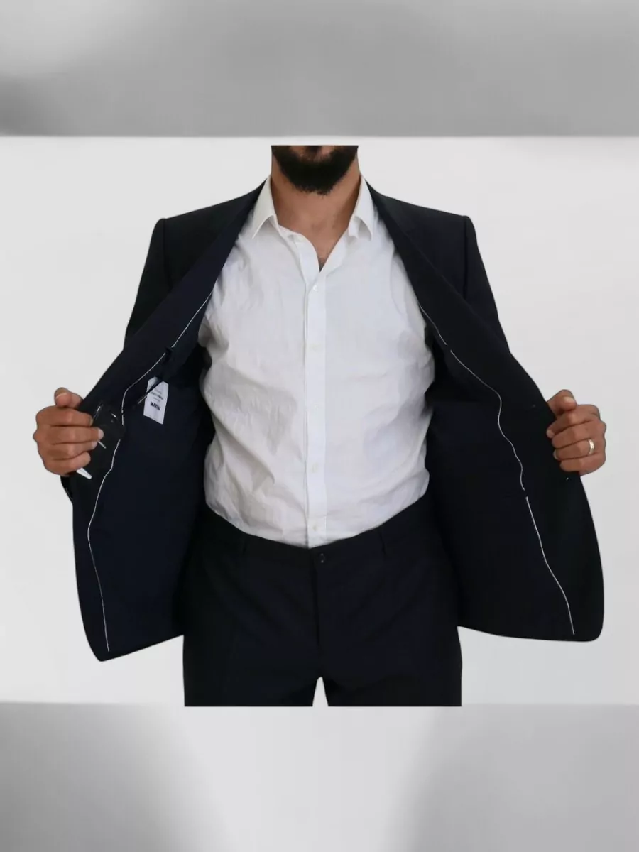 Dolce&Gabbana Wool Silk Single Breasted Two Piece Suit