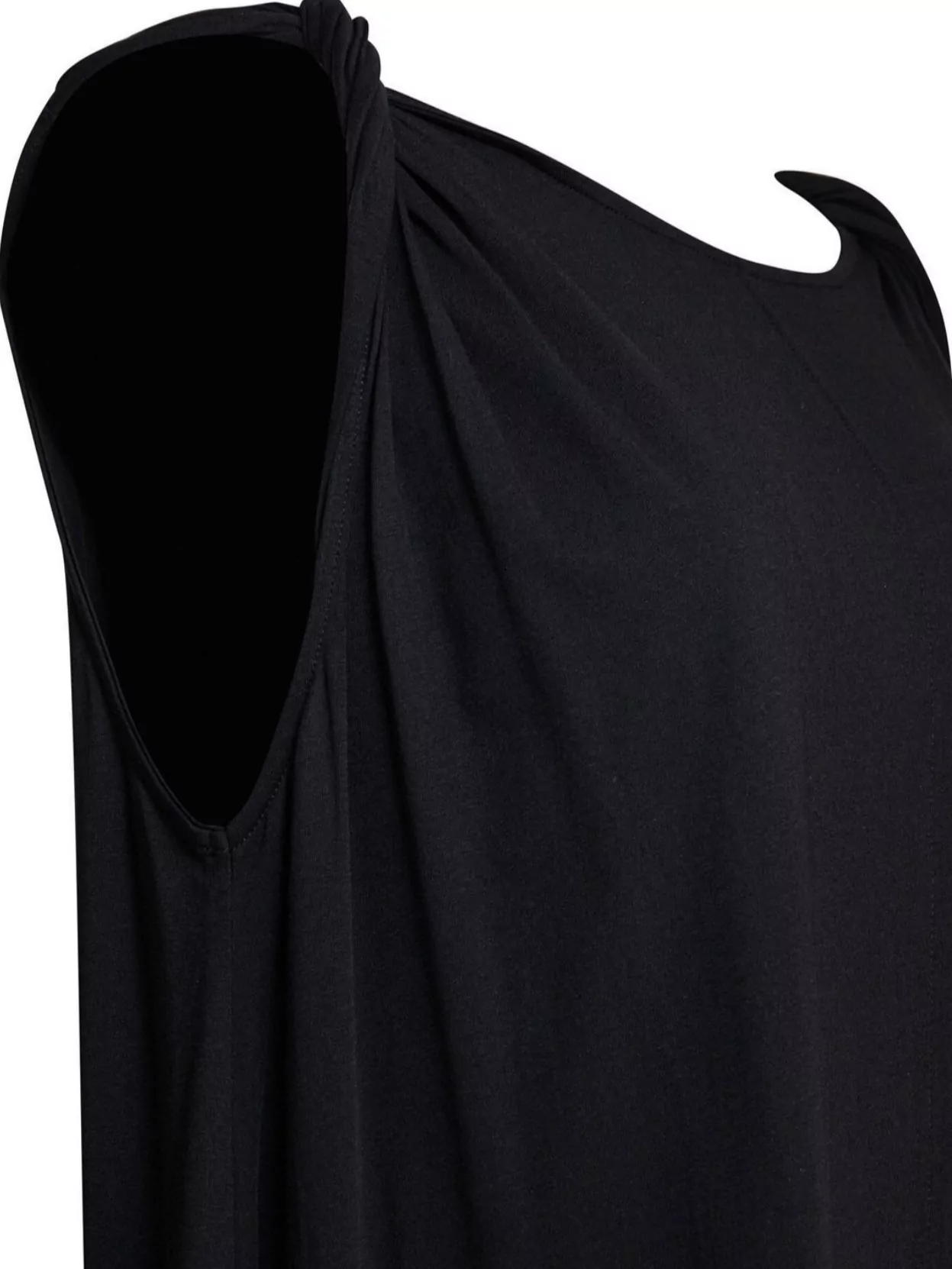 Soeur Draped Sleeveless Round Neckline Dress