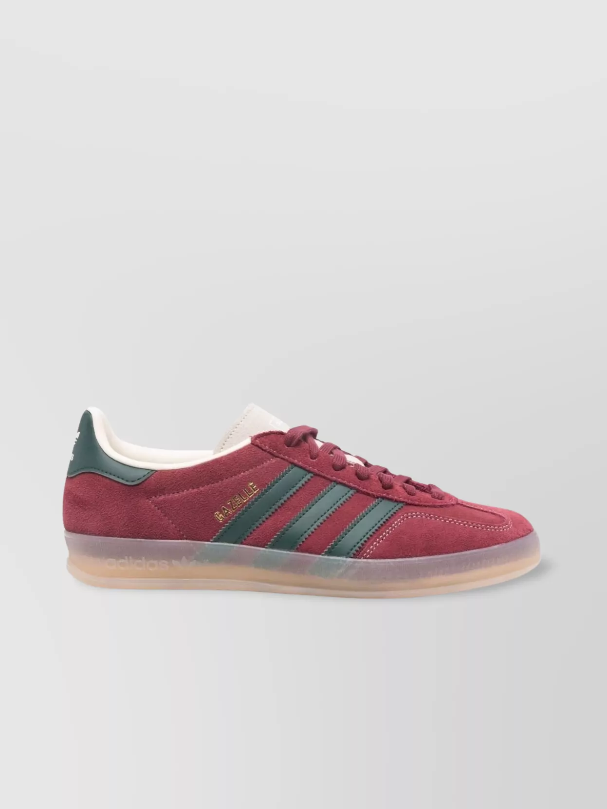 Adidas Originals Indoor Suede Sneaker Gazelle Translucent Rubber In Red