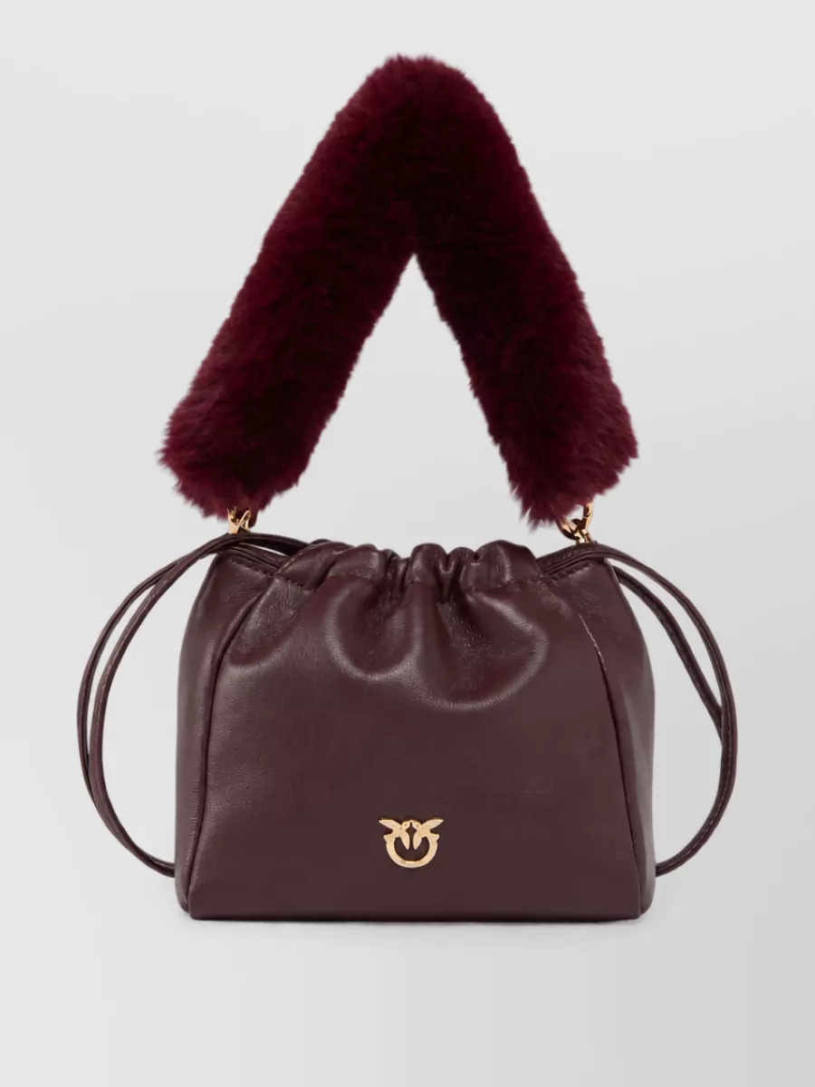 Pinko love bag faux fur shoulder bag