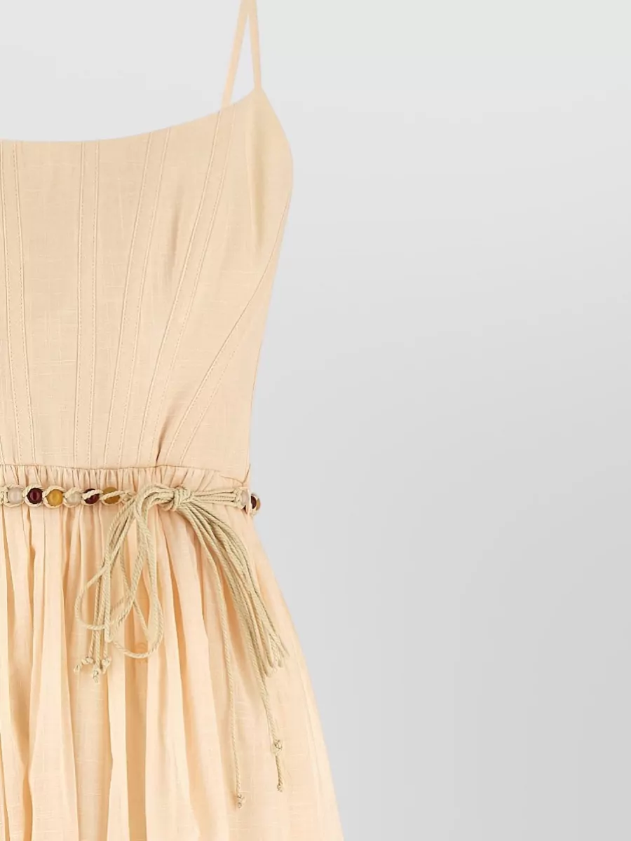 Zimmermann Cotton Toile-Print Corset Midi Dress