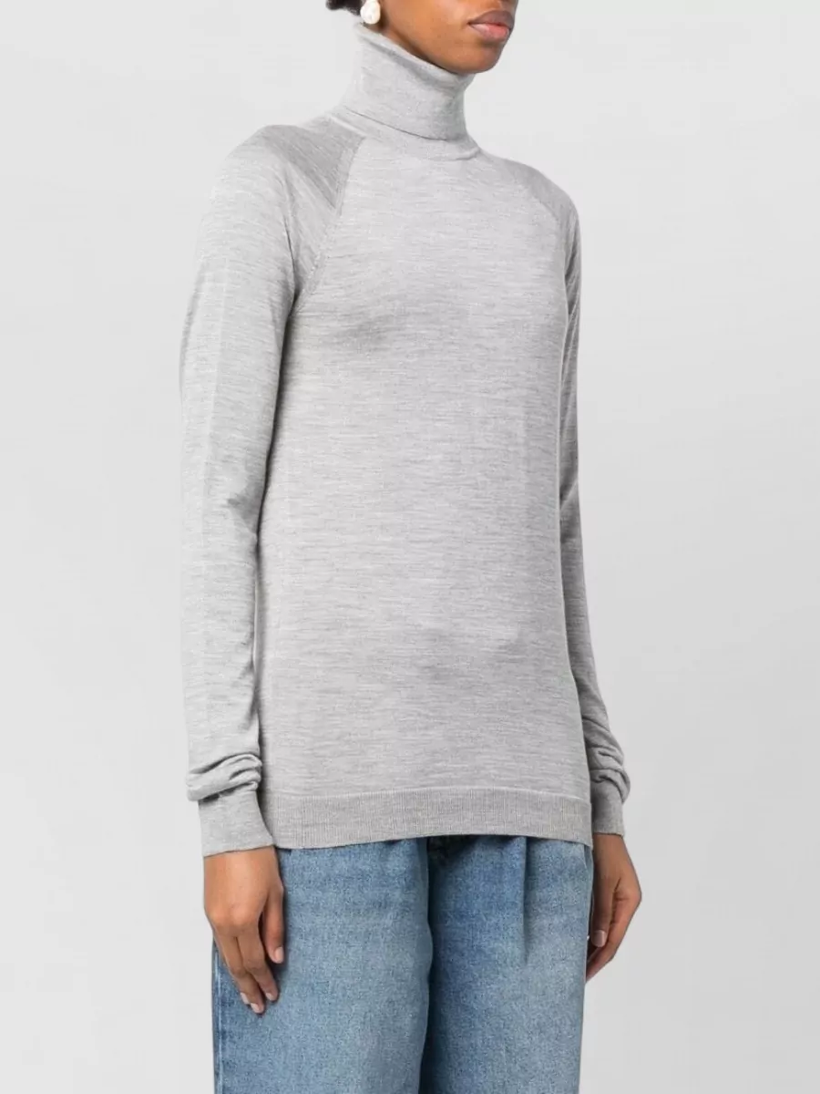 Armarium Wool Silk Cashmere Ribbed High Neck Jumper