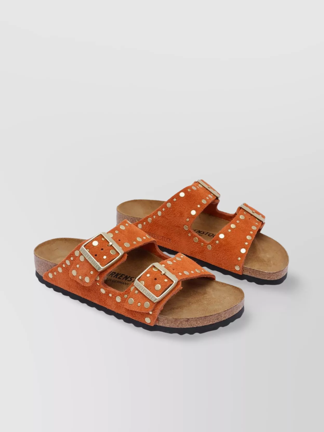 Birkenstock Studded Suede Sandals Buckles
