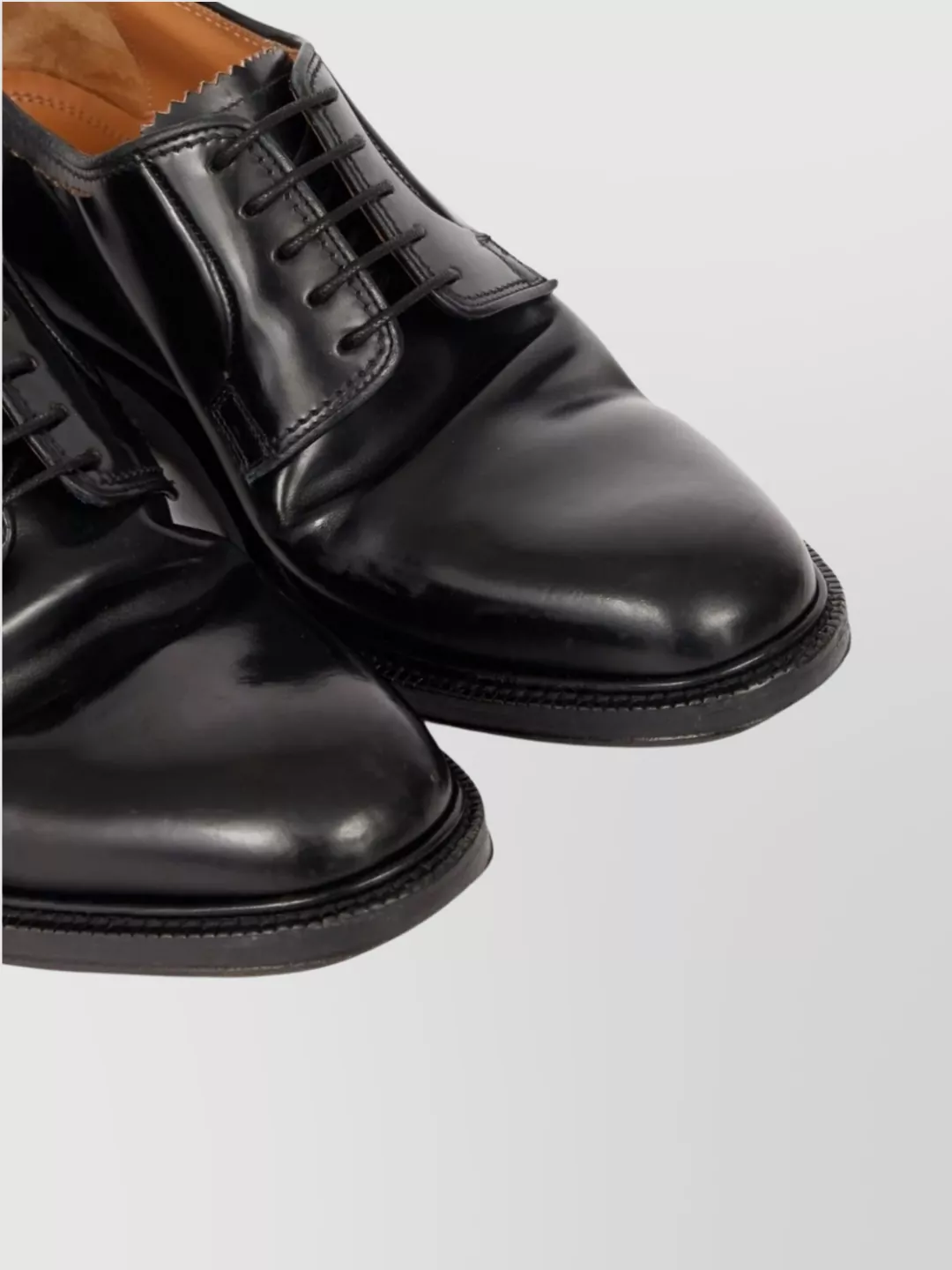 Maison Margiela Round Toe Lace-Up Leather Shoes With Flat Sole