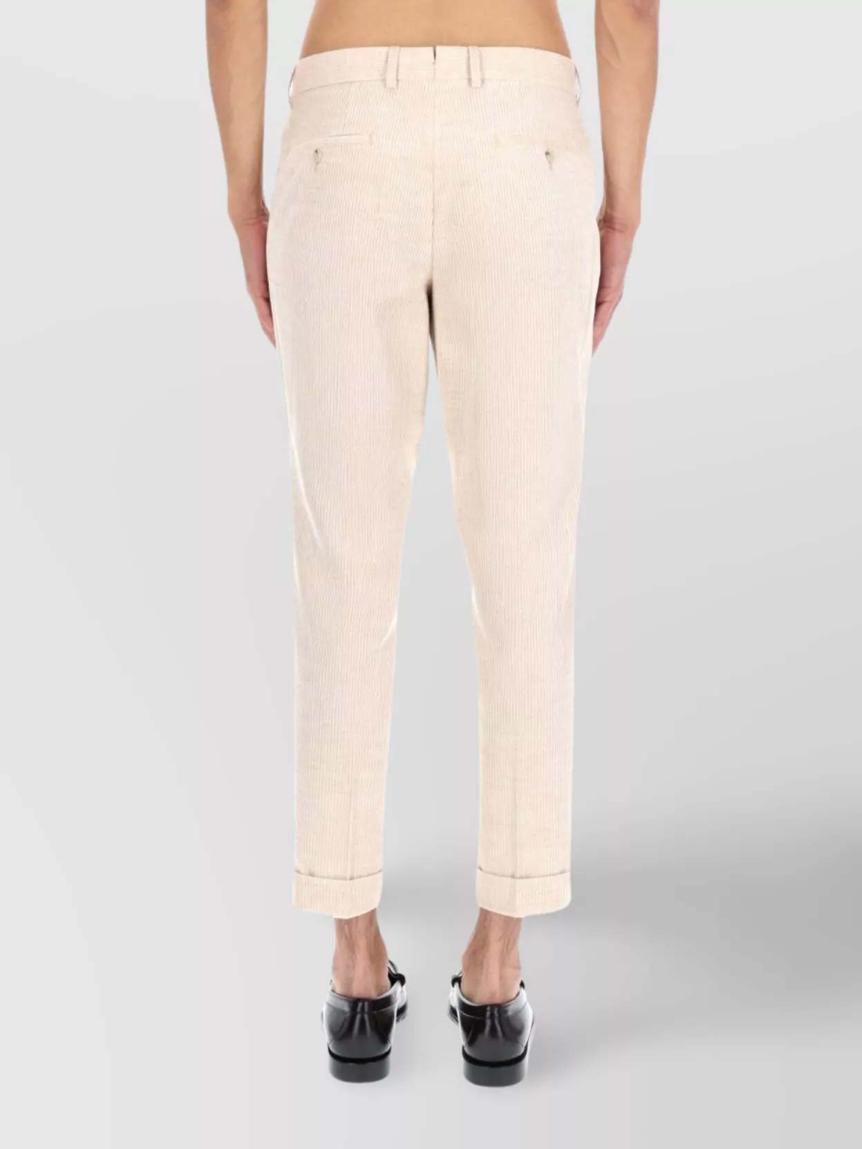 Boss Tailored Trousers With Pleats And Cuffs