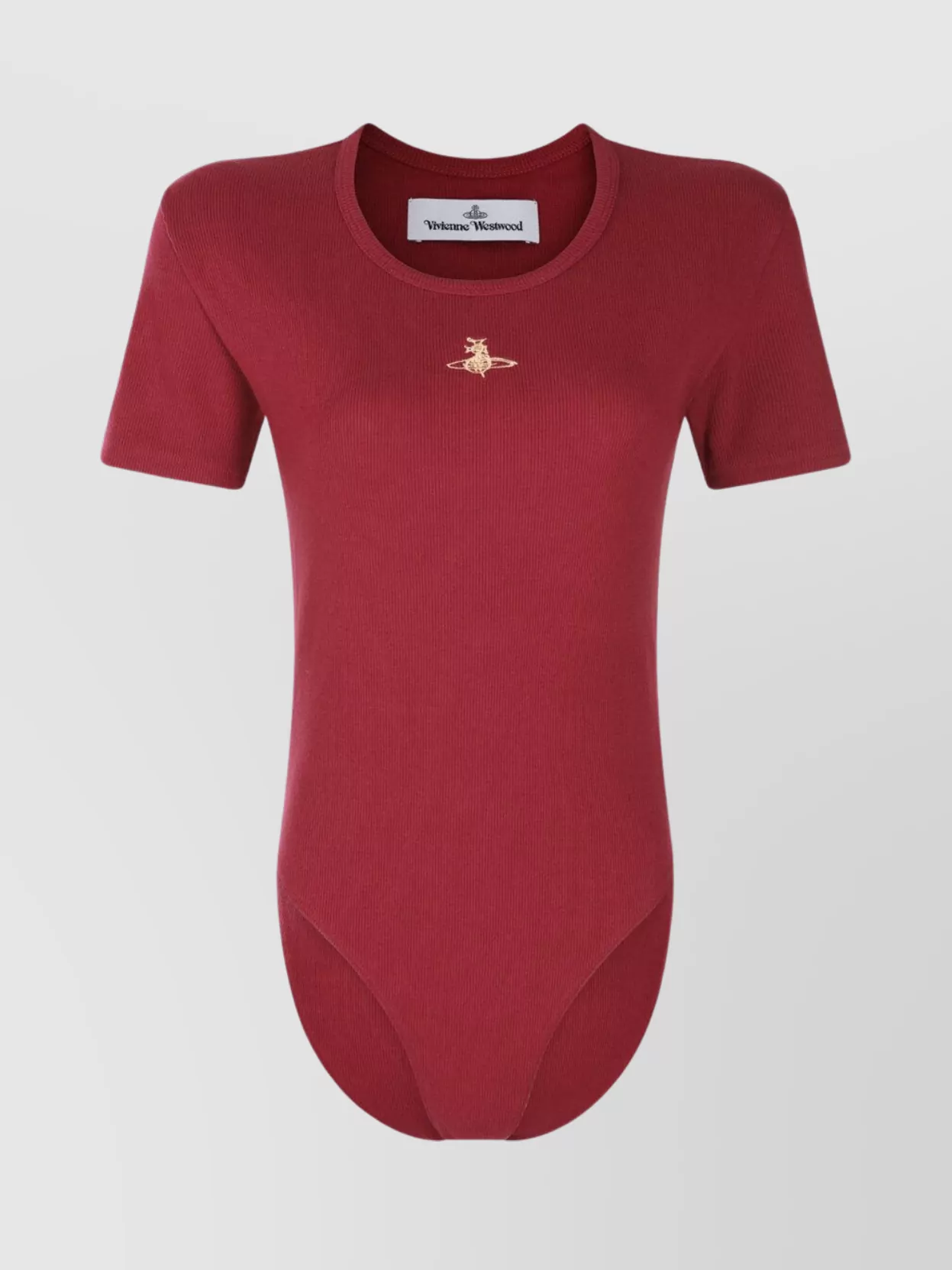 Vivienne Westwood Stylish Short Sleeve Jumpsuit With Round Neckline In Red