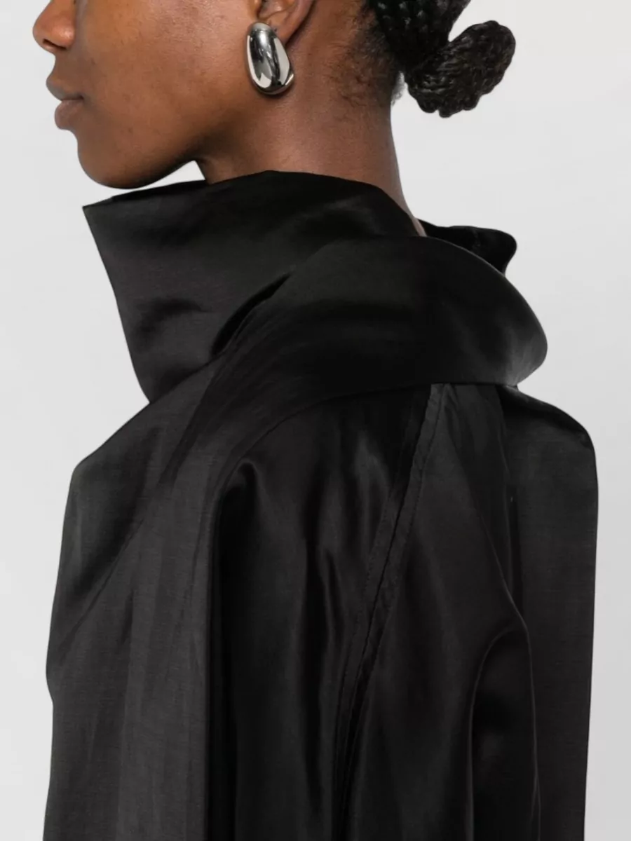 Totême High Collar Top Relaxed Fit Draped