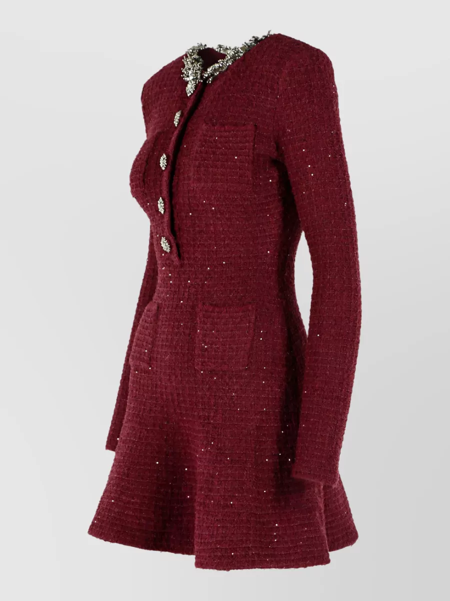 Self-Portrait Tweed Mini Dress