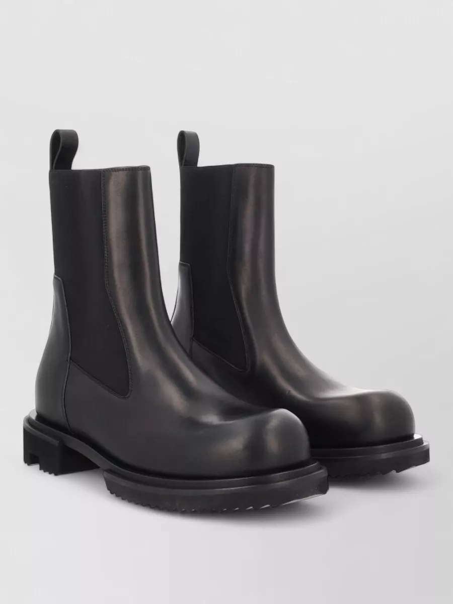 Rick Owens Beatle Ankle Boots Chunky Sole Elastic