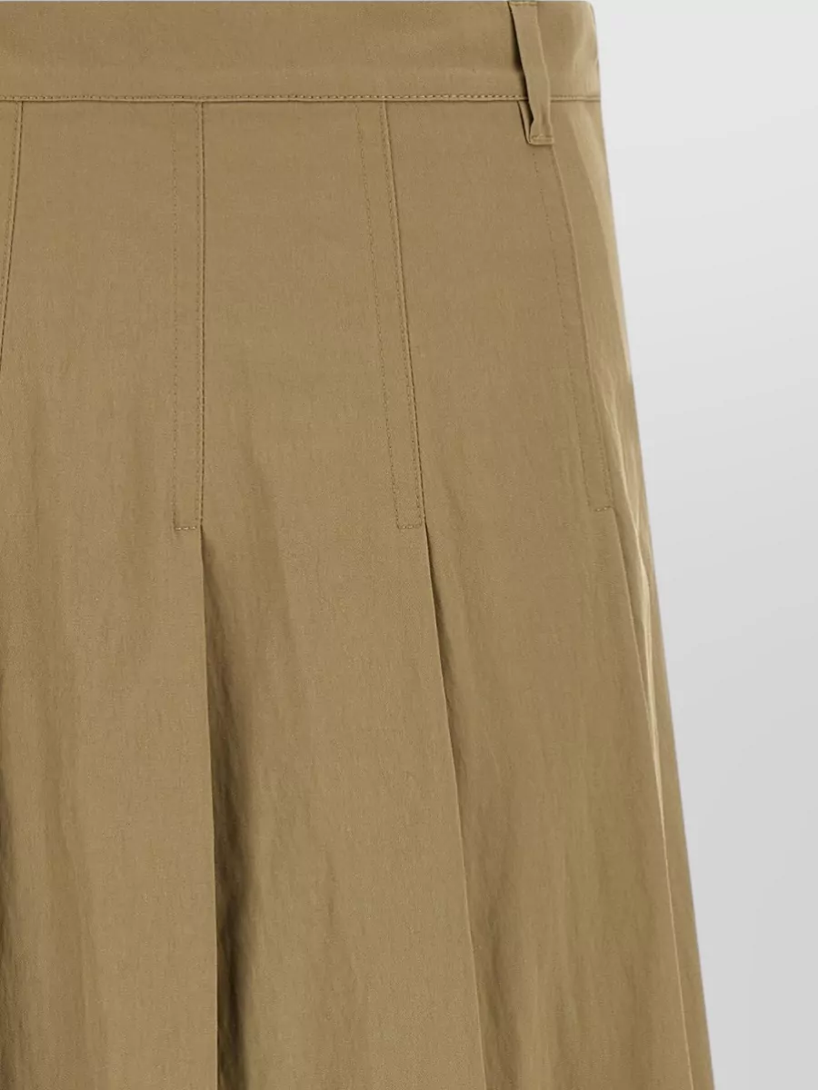 Weekend Max Mara Pleated Skirt Belt Loops Back Pockets