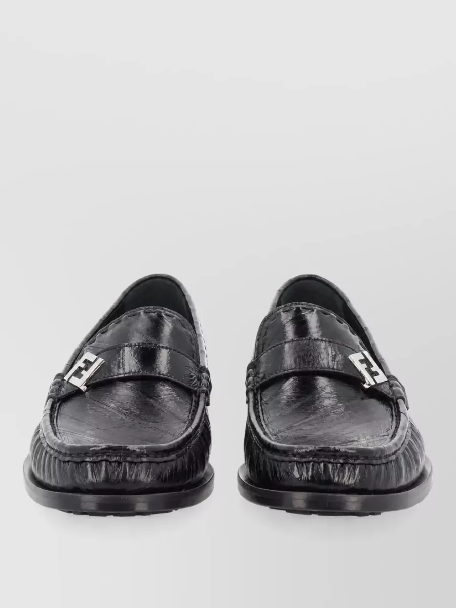 Fendi leather monk shoes