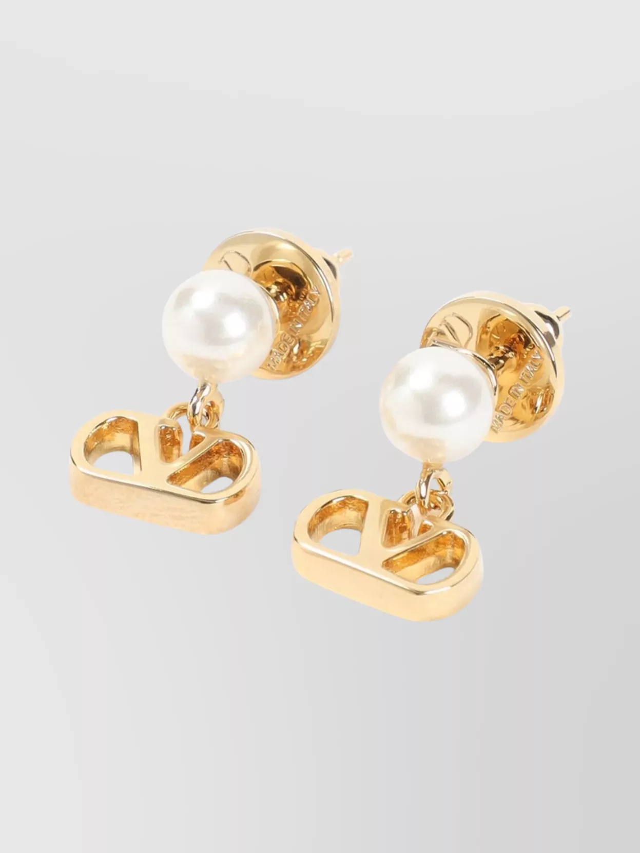 Valentino Garavani V Logo Signature Pearl Earrings